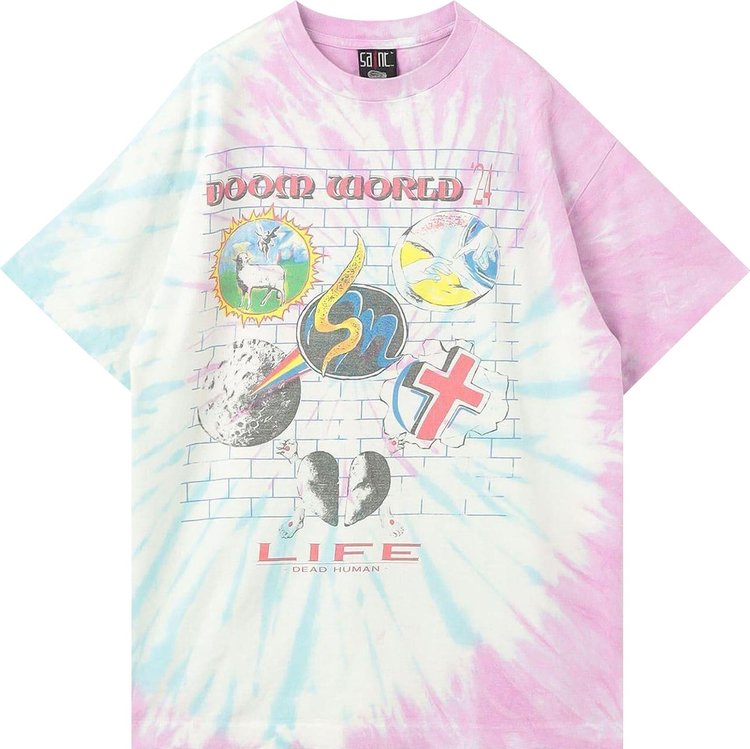 SAINT Mxxxxxx Door WRLD Tee Tie Dye