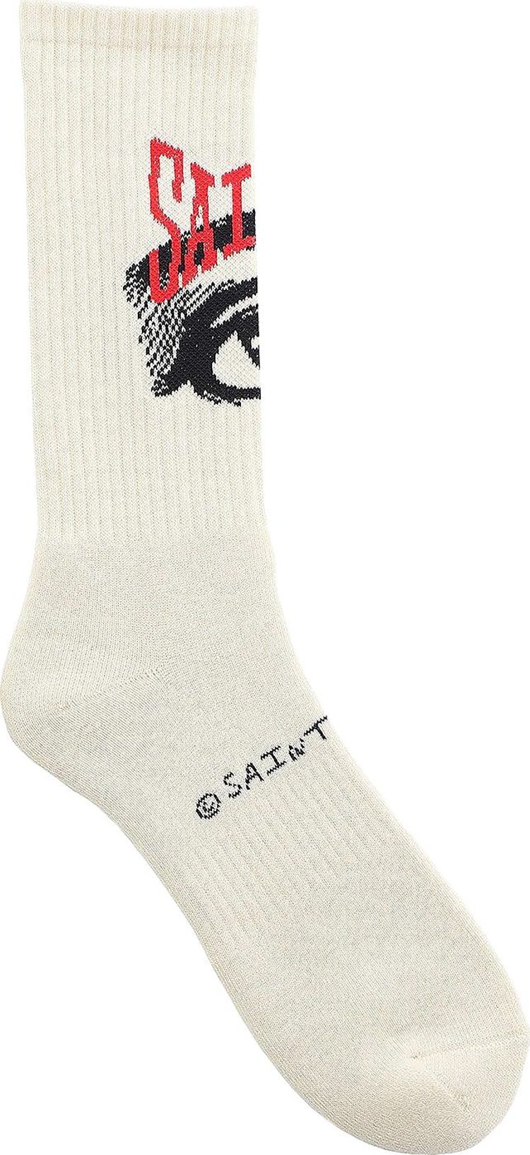 SAINT Mxxxxxx Eye Socks Ecru