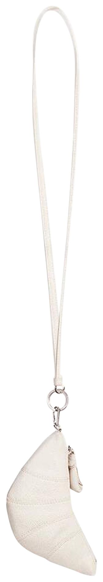 Lemaire Croissant Coin Purse Necklace Chalk