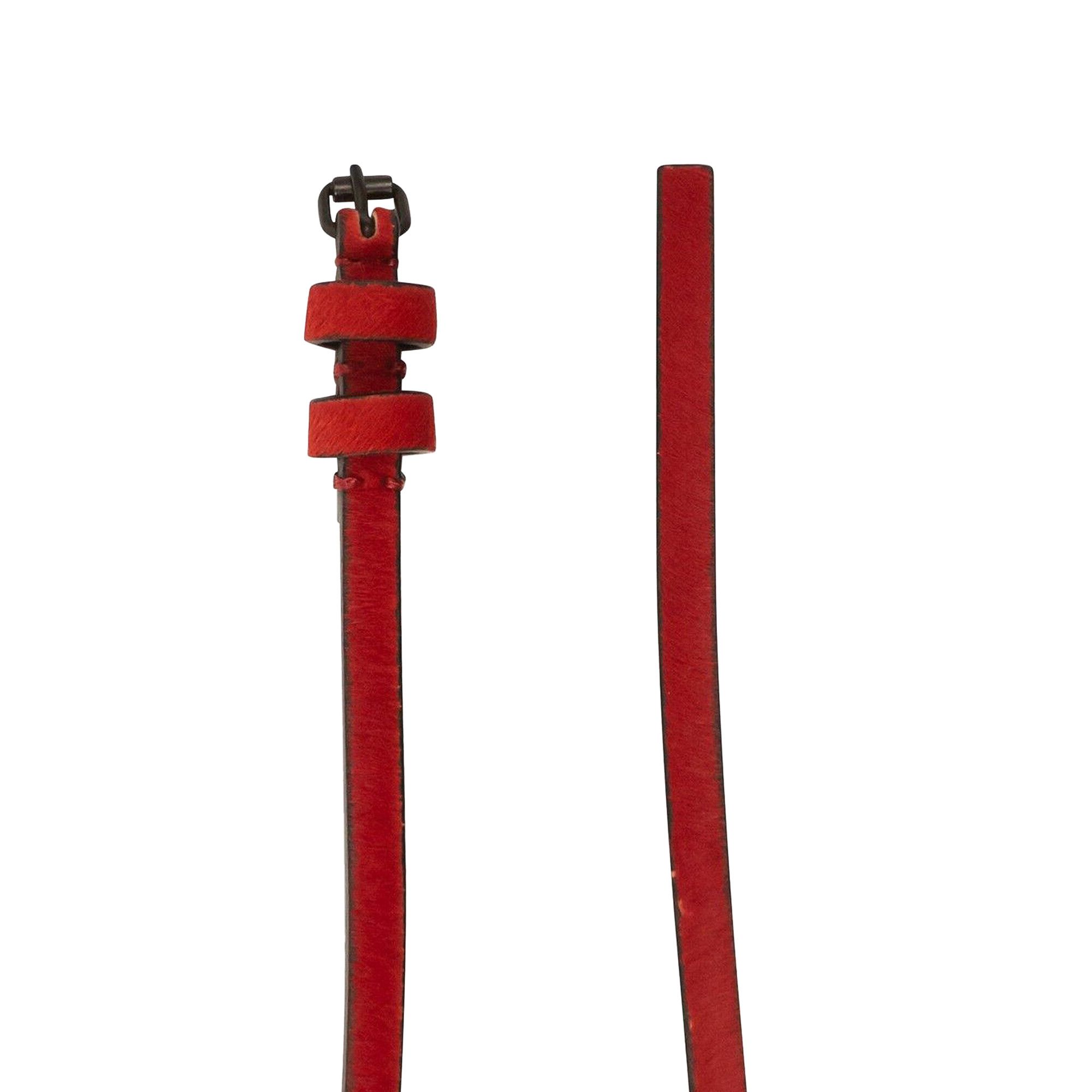 Buy Haider Ackermann Pony Hair Small Buckle Belt 'Red