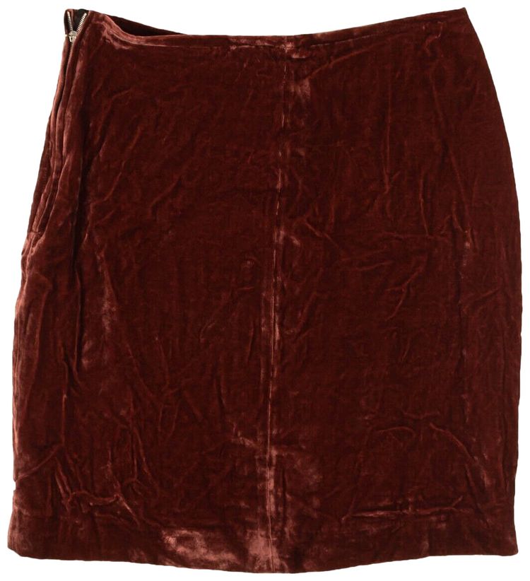 Our Legacy Velour Swift Skirt Brick Red
