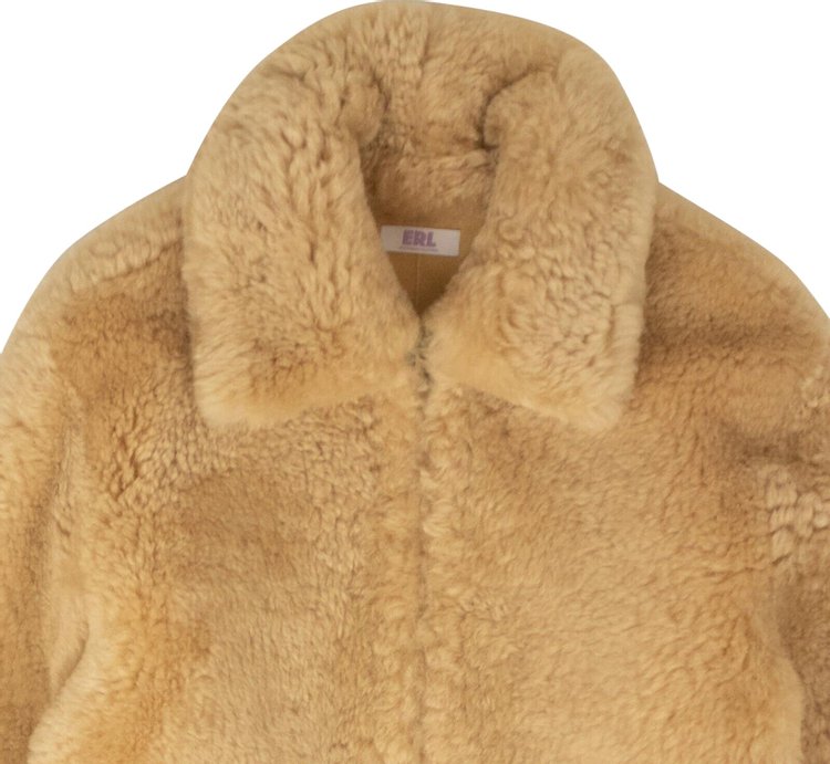 ERL Shearling Coat Beige