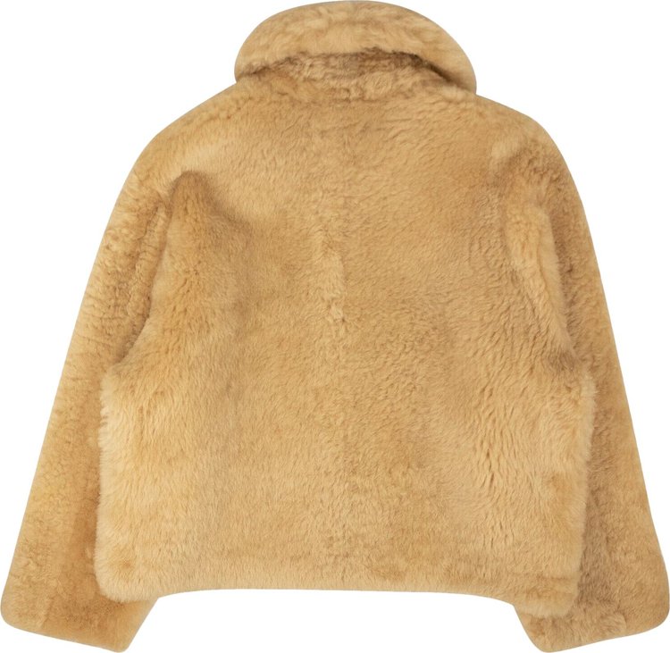 ERL Shearling Coat Beige