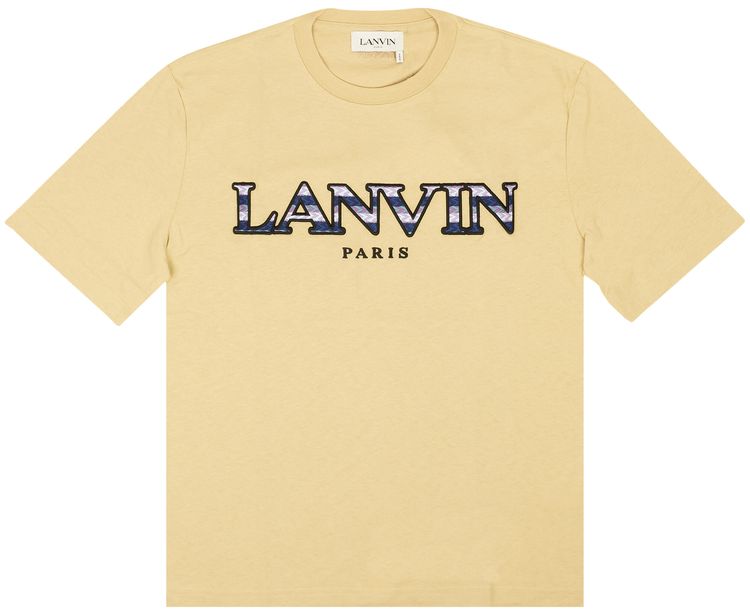 Lanvin Curb Logo T shirt Light Beige