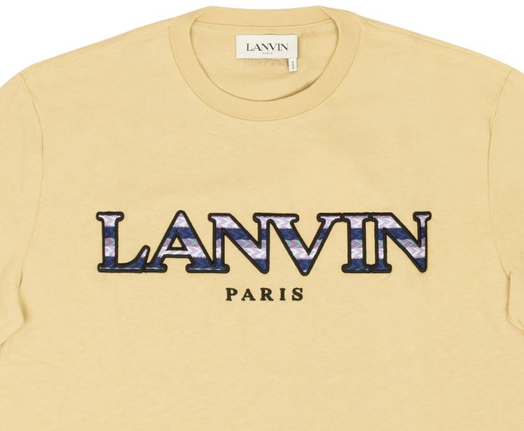 Lanvin Curb Logo T shirt Light Beige