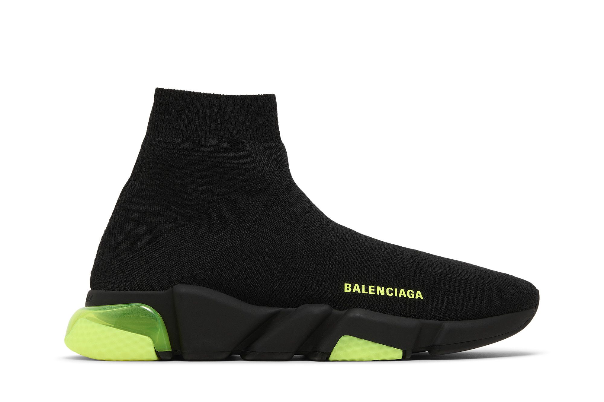 Buy Balenciaga Speed Trainer Clear Sole Black Yellow Fluo 607544 W2DBW 1048 GOAT AU