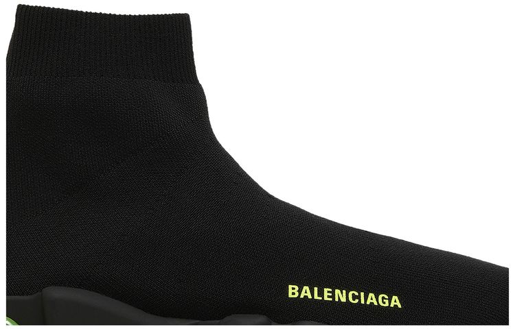 Balenciaga Speed Trainer Clear Sole   Black Yellow Fluo