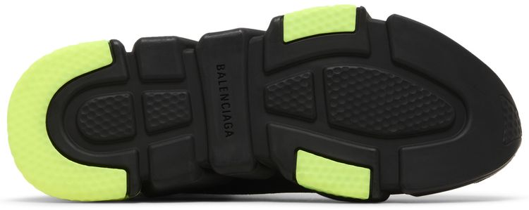 Balenciaga Speed Trainer Clear Sole   Black Yellow Fluo