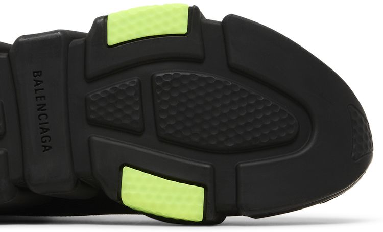 Balenciaga Speed Trainer Clear Sole   Black Yellow Fluo