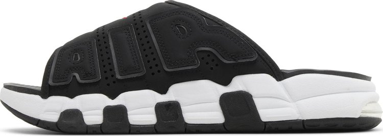 Air More Uptempo Slide Black White Red