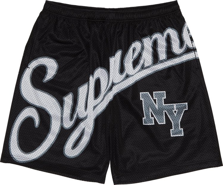 Supreme Big Script Mesh Short Black