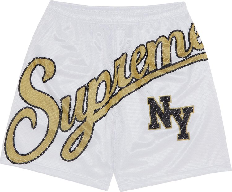 Supreme Big Script Mesh Short White