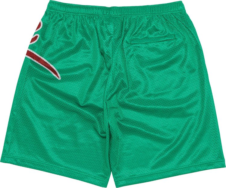 Supreme Big Script Mesh Short Green