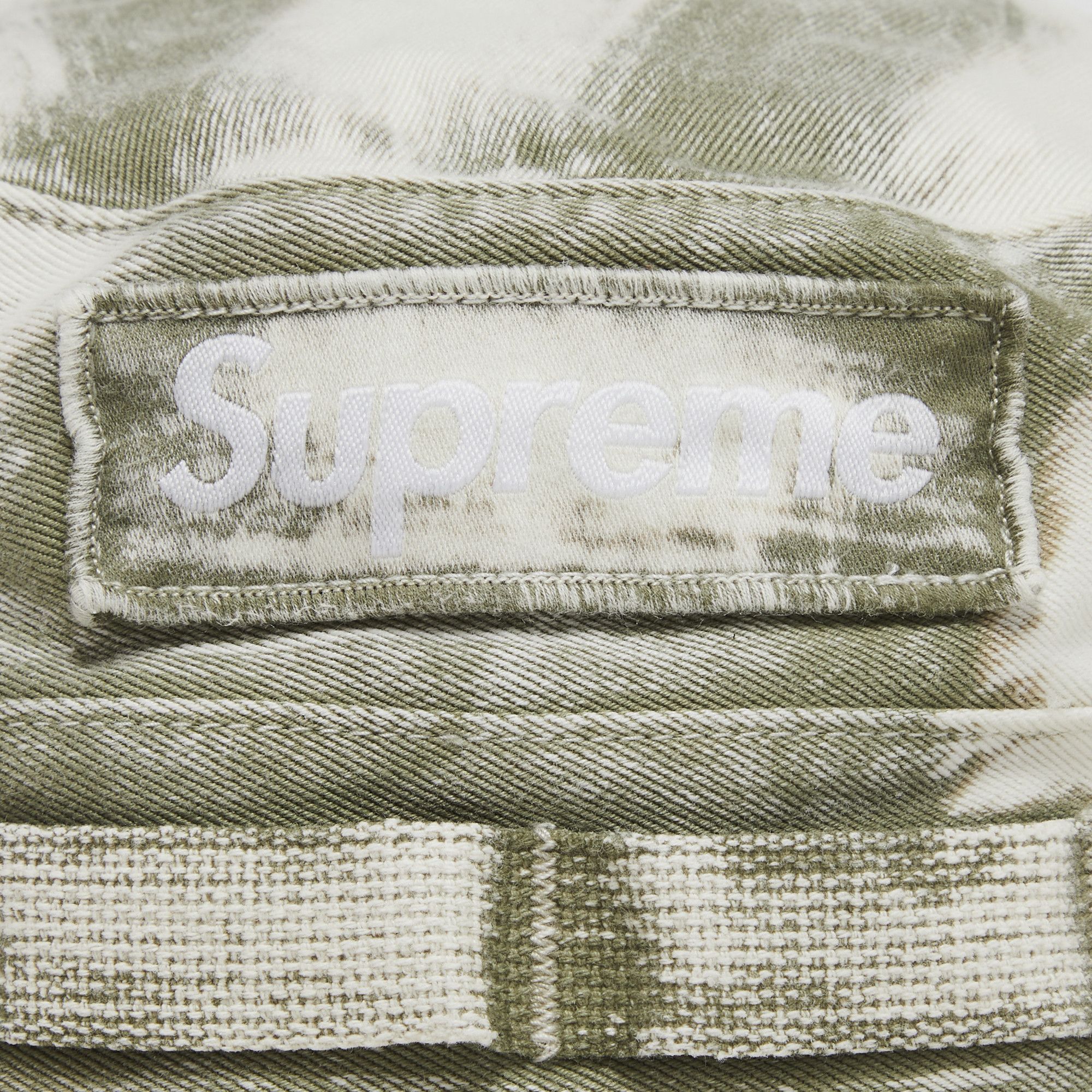 Size m/l Supreme Bleached Chino Boonie 'Olive'