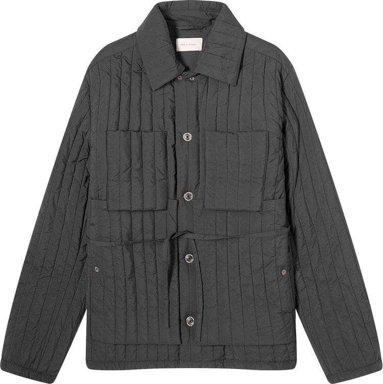 Craig Green Quilted Worker Jacket Black