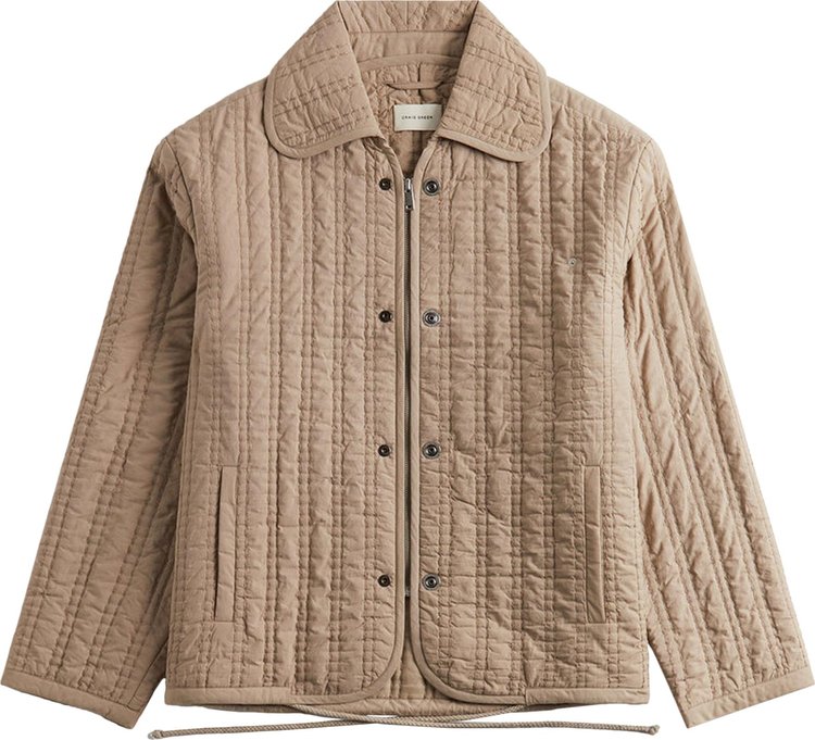 Craig Green Quilted Embroidery Jacket Beige