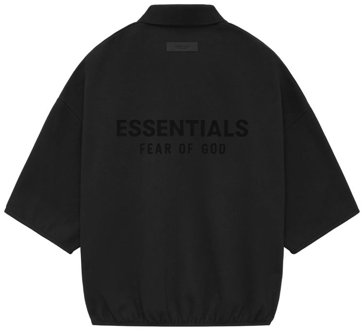 Fear of God Essentials 34 Sleeve Polo Black