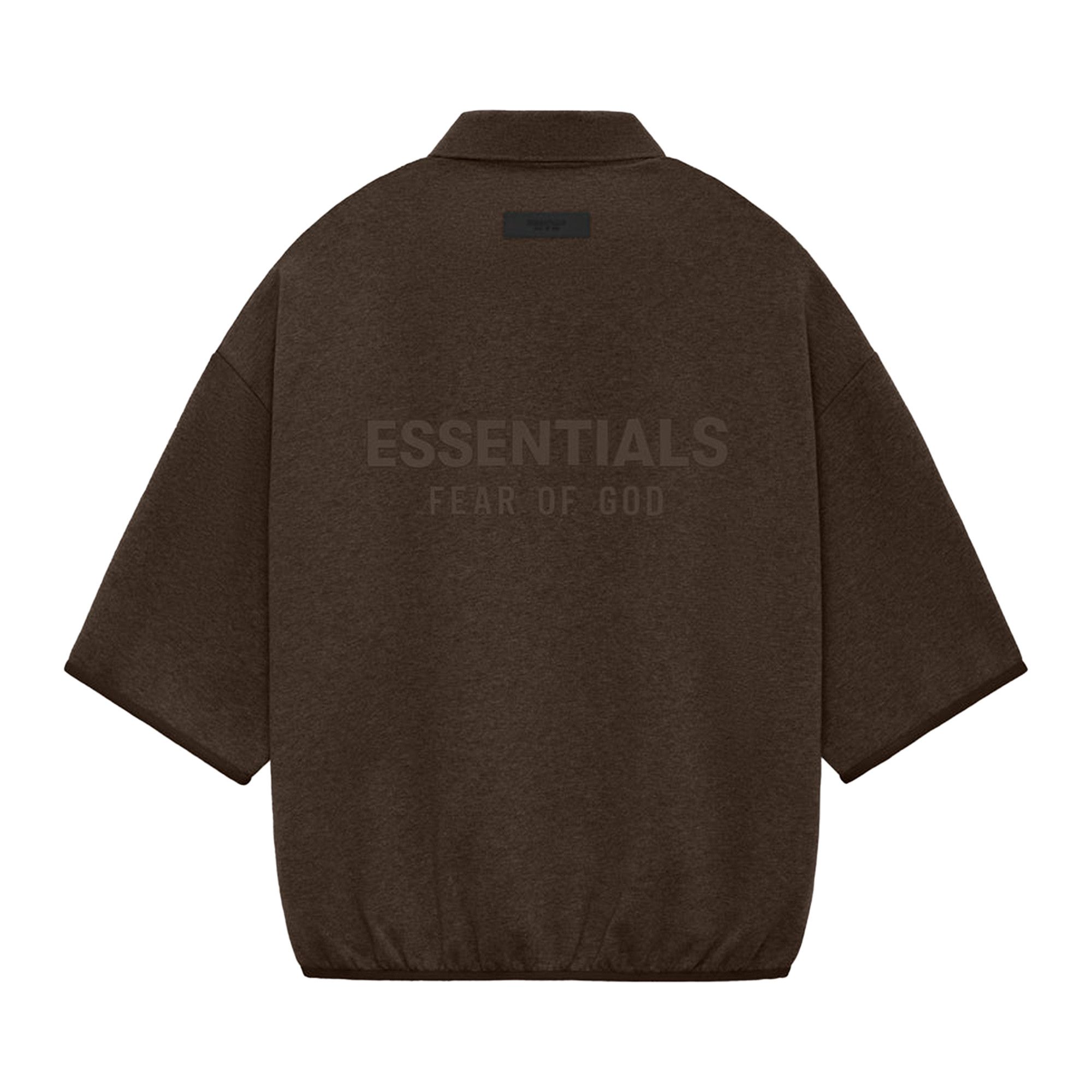 Buy Fear of God Essentials 3/4 Sleeve Polo 'Heather Wood