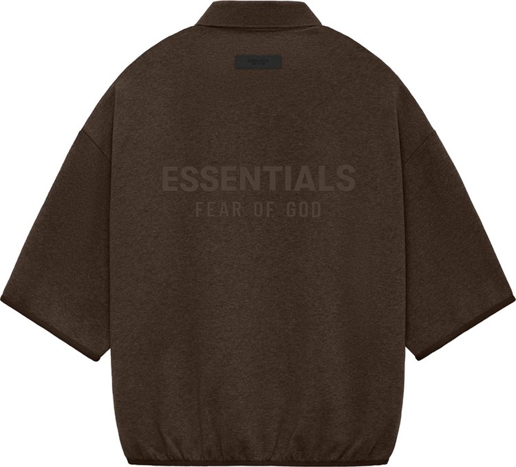 Fear of God Essentials 34 Sleeve Polo Heather Wood