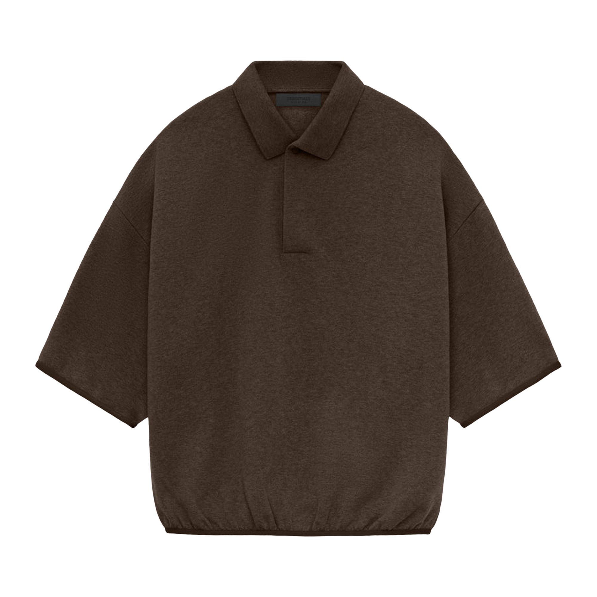 Buy Fear of God Essentials 3/4 Sleeve Polo 'Heather Wood