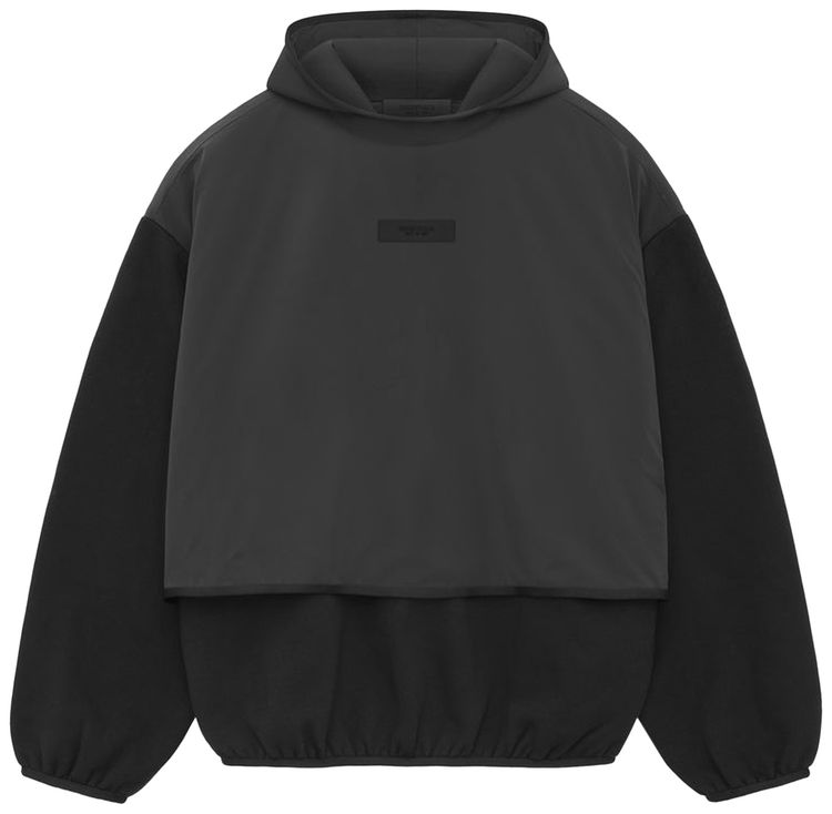 Fear of God Essentials Nylon Fleece Hooded Sweatshirt Black