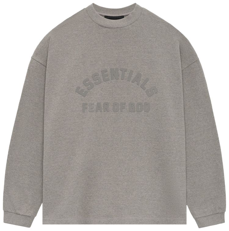 Fear of God Essentials Heavy Long Sleeve Tee Heather Grey