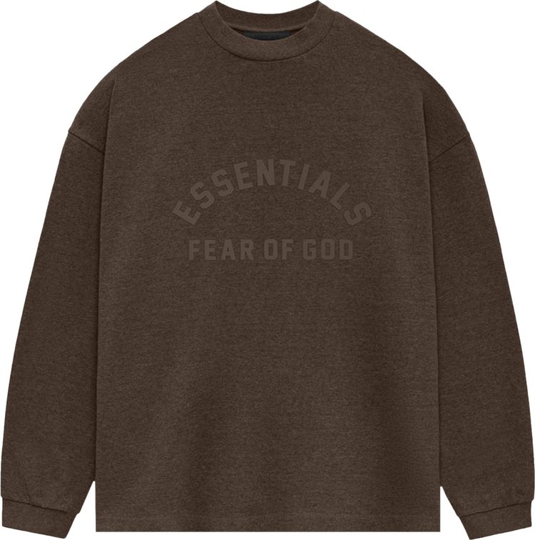 Fear of God Essentials Heavy Long Sleeve Tee Heather Wood