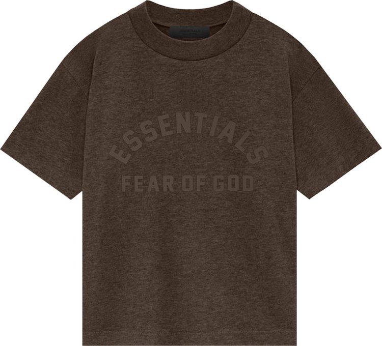 Fear of God Essentials Kids Short Sleeve Tee Heather Wood