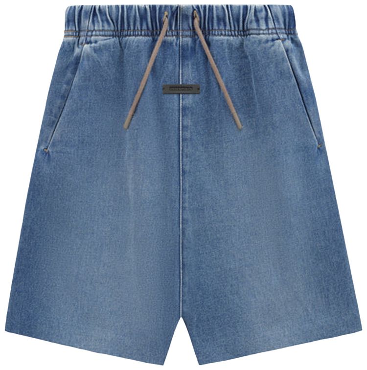 Fear of God Essentials Kids Denim Lounge Short Medium Wash