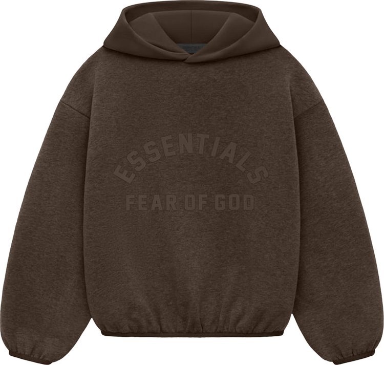 Fear of God Essentials Kids Hoodie WoodHeather Wood