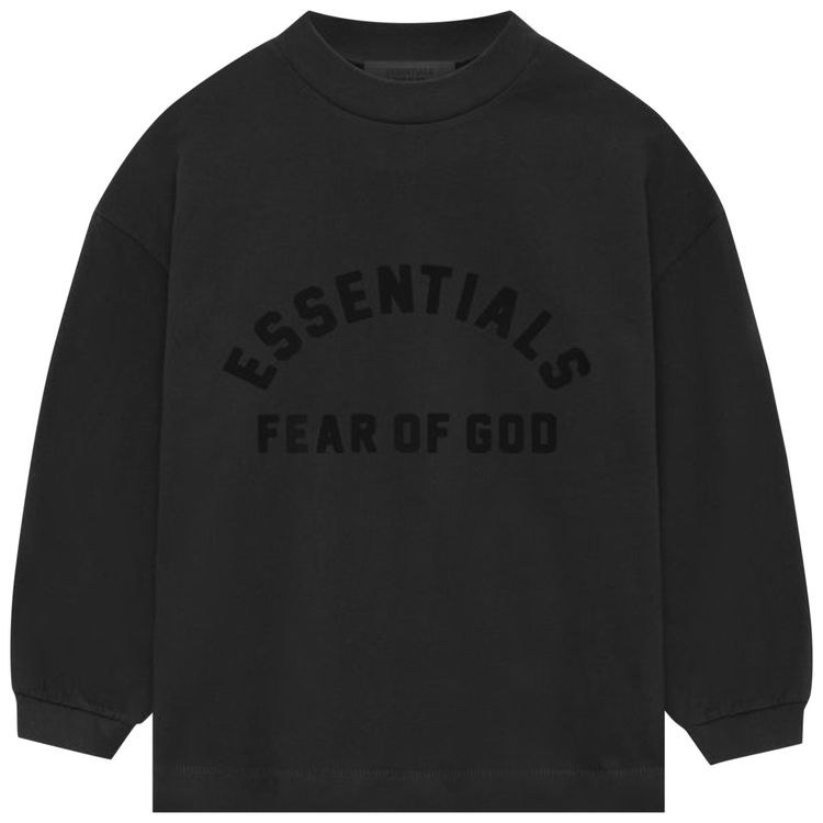 Fear of God Essentials Kids Long Sleeve Tee Black
