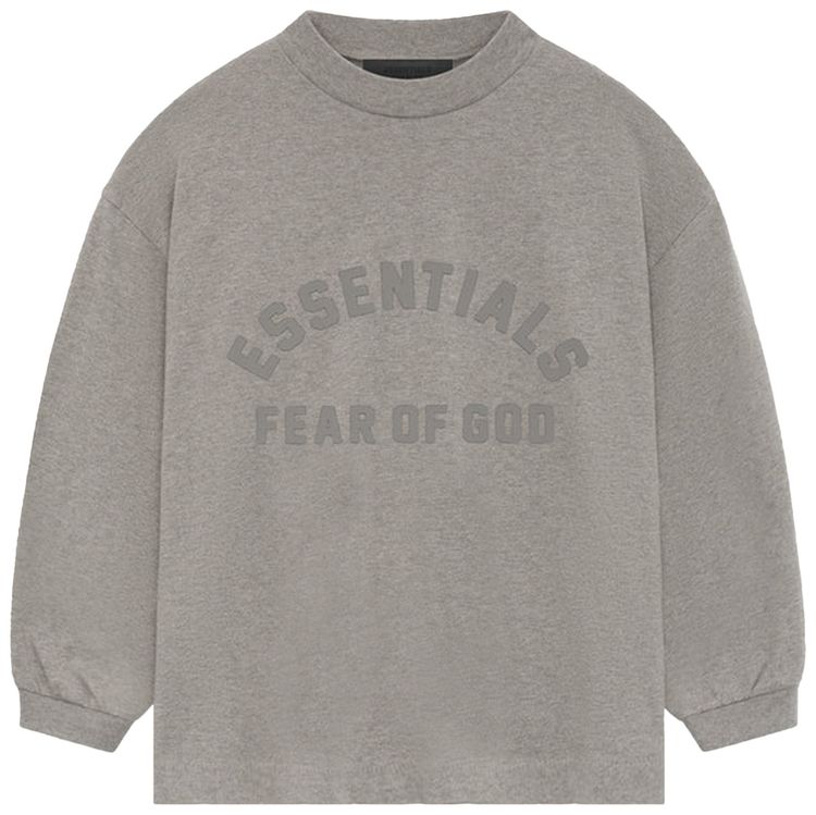 Fear of God Essentials Kids Long Sleeve Tee Heather Grey
