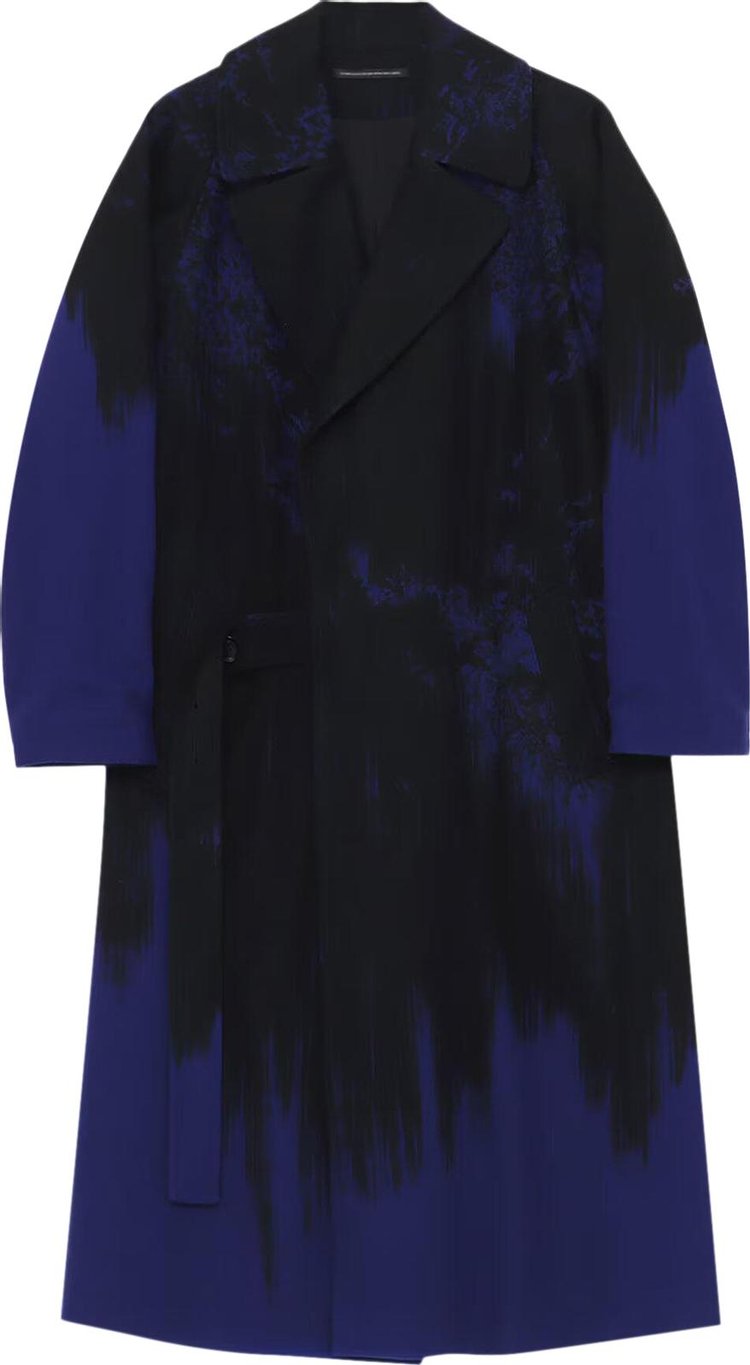 Ys Designed Sleeve Coat Blue