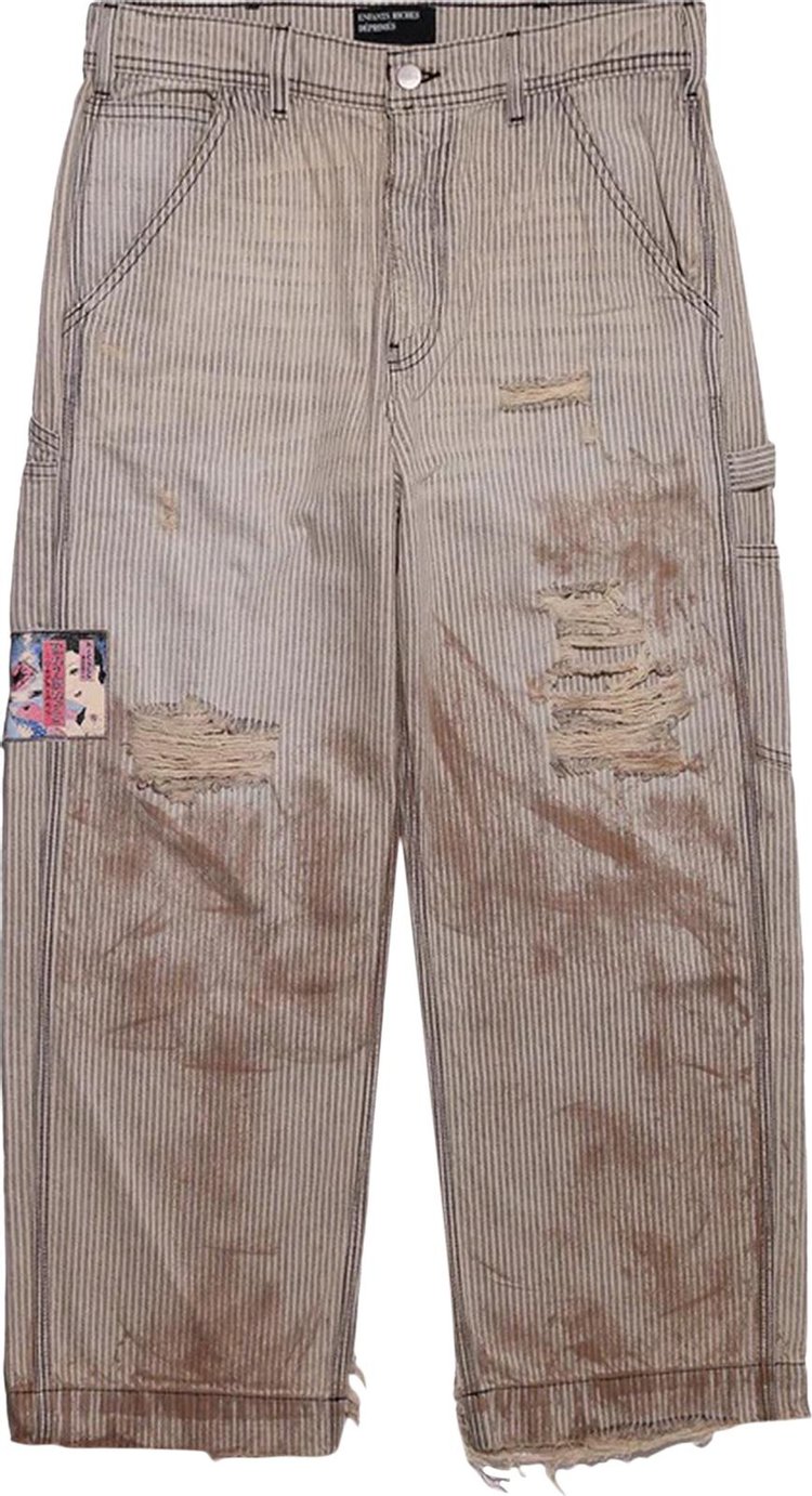 Enfants Riches Deprimes Paint Pants Shuji Version Hickory Stripe