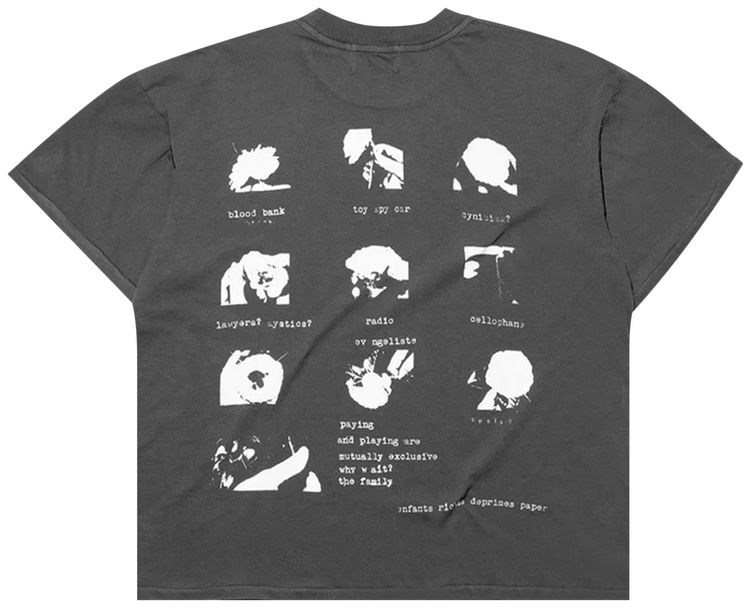 Enfants Riches Deprimes Cellophane T Shirt Faded Black