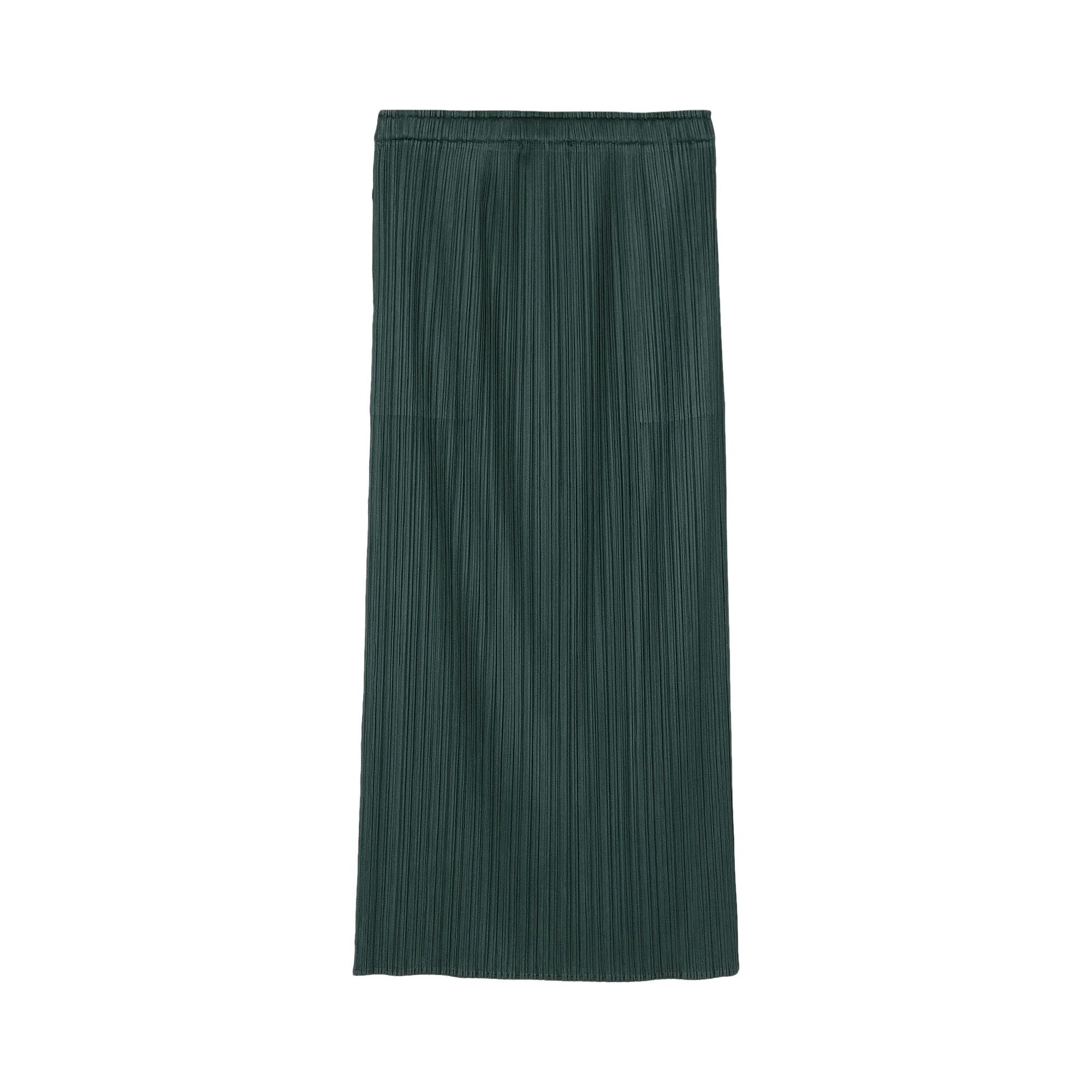 Buy Pleats Please Issey Miyake Basic Pleated Skirt 'Dark Green