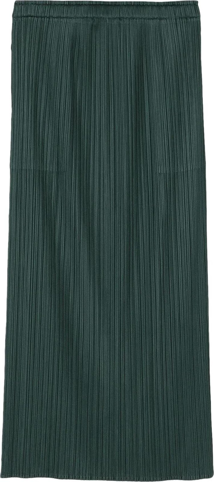 Pleats Please Issey Miyake Basic Pleated Skirt Dark Green