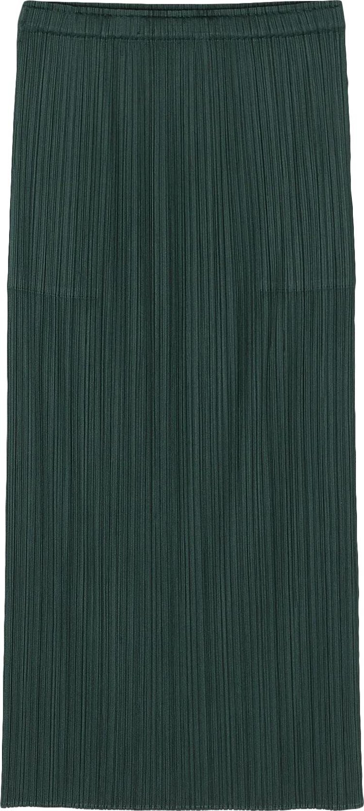 Pleats Please Issey Miyake Basic Pleated Skirt 'Dark Green'