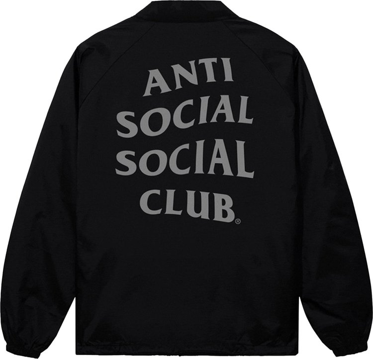 Anti Social Social Club Mind Games Reflective Jacket Black