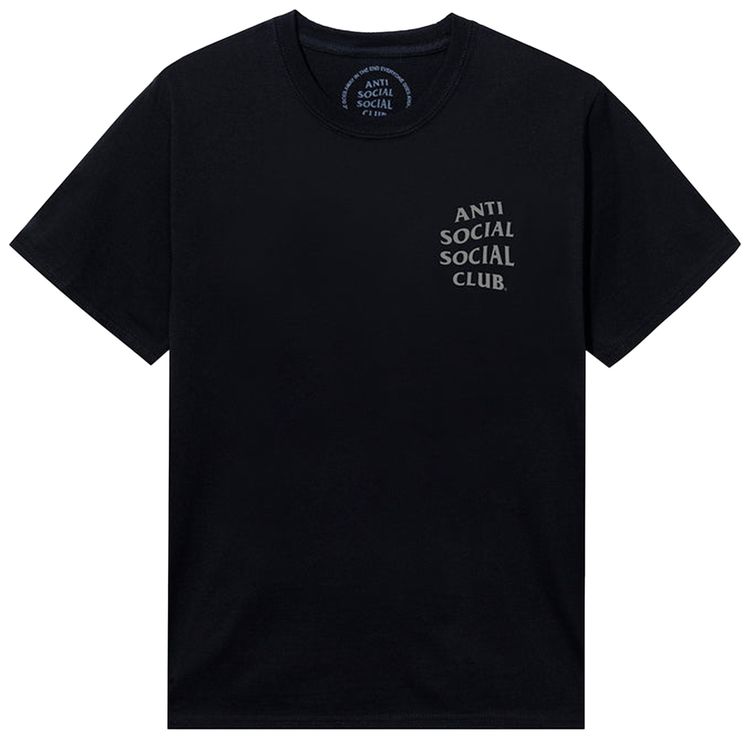 Anti Social Social Club Mind Games Reflective Tee Black