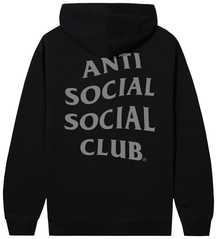 Anti Social Social Club Mind Games Reflective Hoodie Black