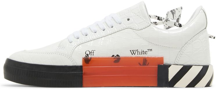 Off White Vulc Sneaker Croco   White