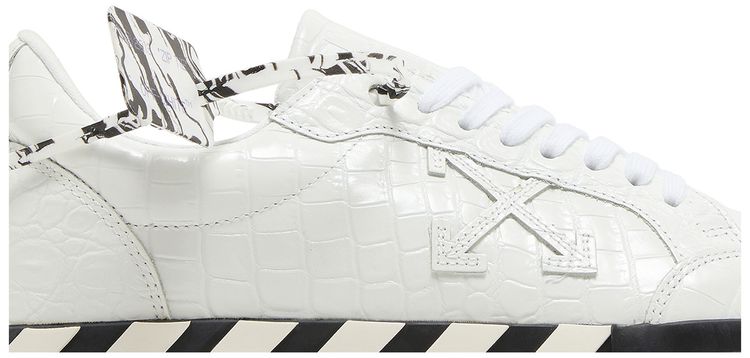 Off White Vulc Sneaker Croco   White