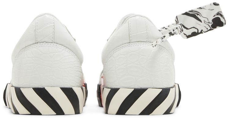 Off White Vulc Sneaker Croco   White