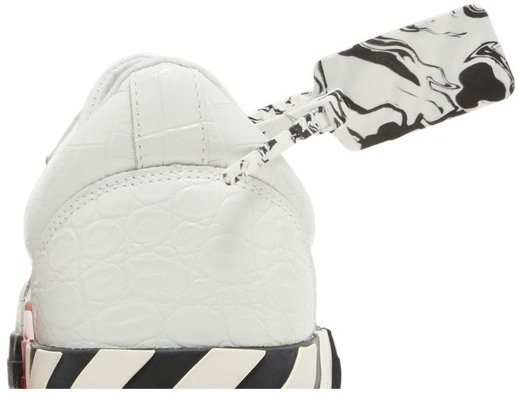 Off White Vulc Sneaker Croco   White