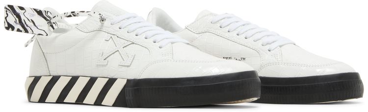Off White Vulc Sneaker Croco   White