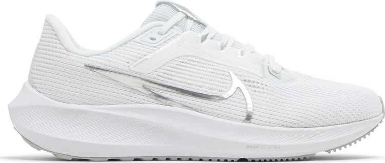 Wmns Air Zoom Pegasus 40 White Metallic Silver