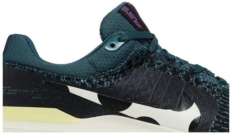 Nike React Infinity Run Flyknit 3 Mineral Teal Polka Dots