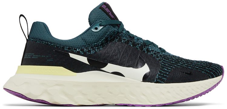 Nike React Infinity Run Flyknit 3 Mineral Teal Polka Dots