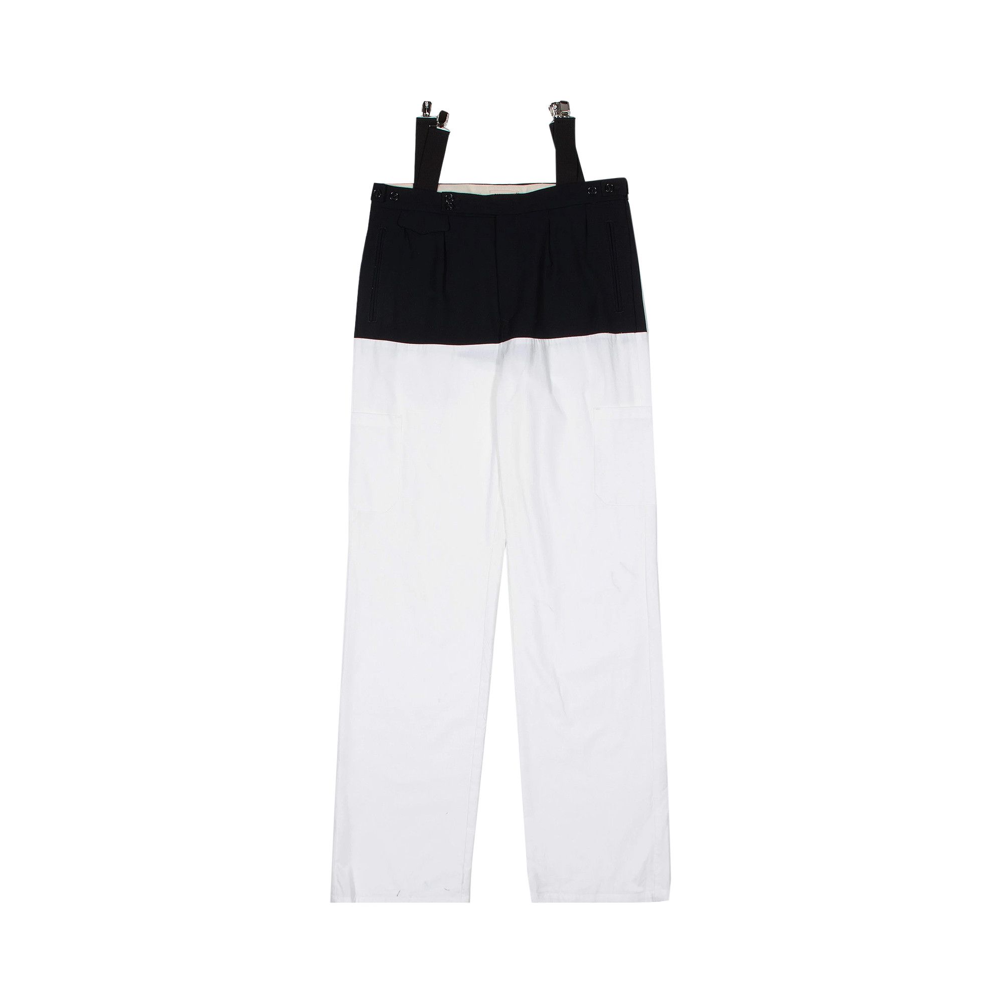 商品画像：RAF SIMONS 20SS サスペンダー切り替えロングパンツ 44 ホワイト 1